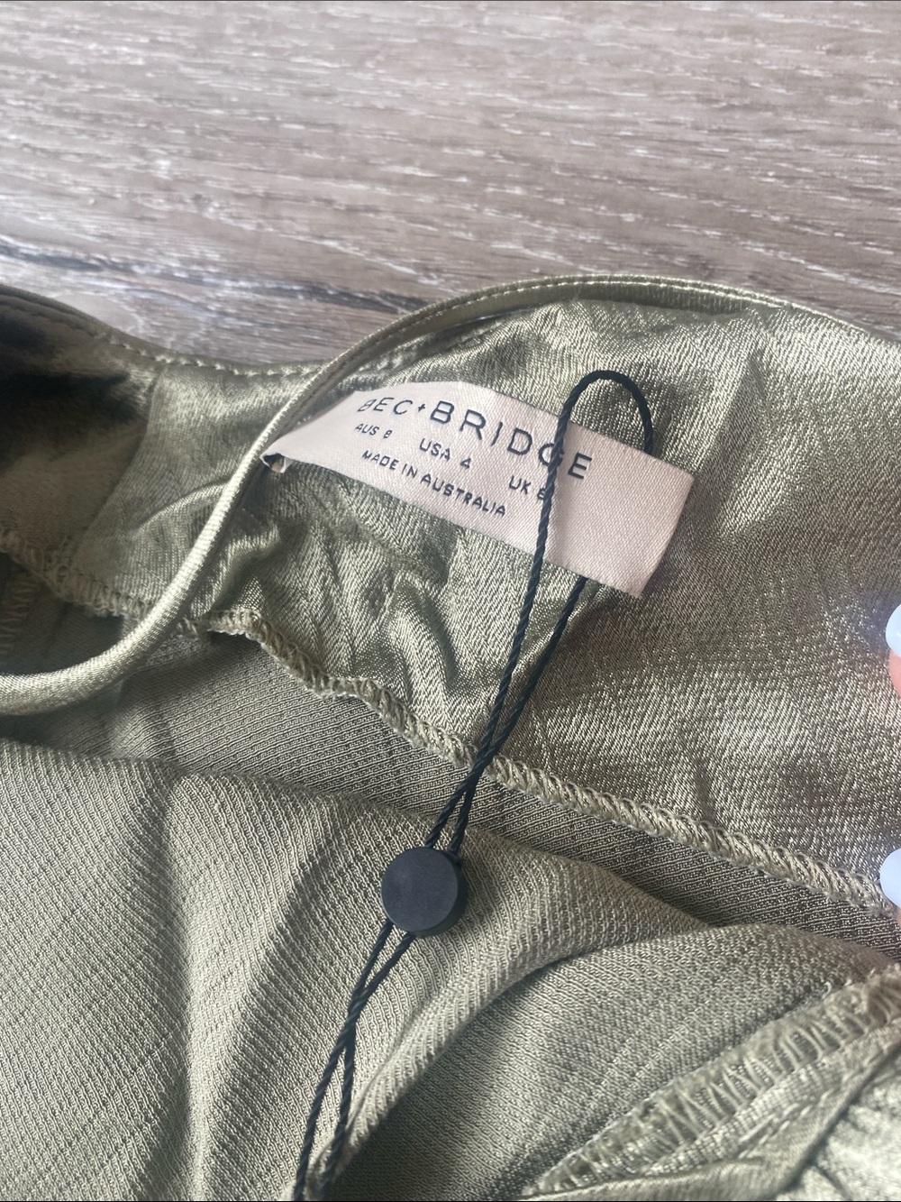 bec + bridge Sage Green Satin Maxi Dress - Picture 4 of 4